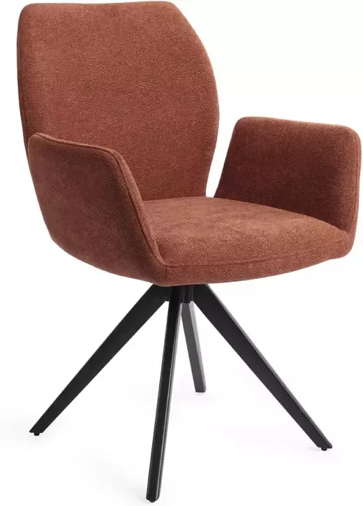 Jesper Home Eetkamerstoel Misaki Turn Black Draaibaar Cosy Copper