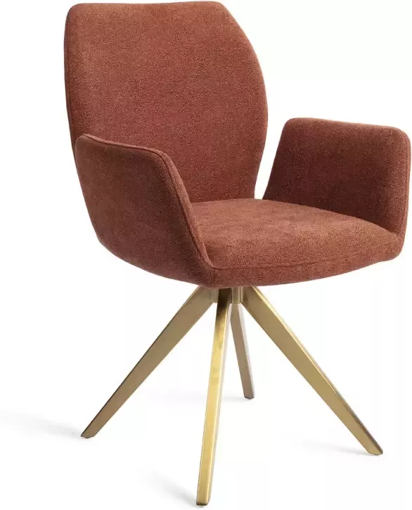 Jesper Home Eetkamerstoel Misaki Turn Gold Draaibaar Cosy Copper