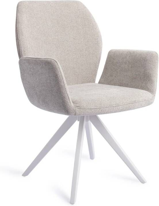 Jesper Home Eetkamerstoel Misaki Turn White Draaibaar Pretty Plaster