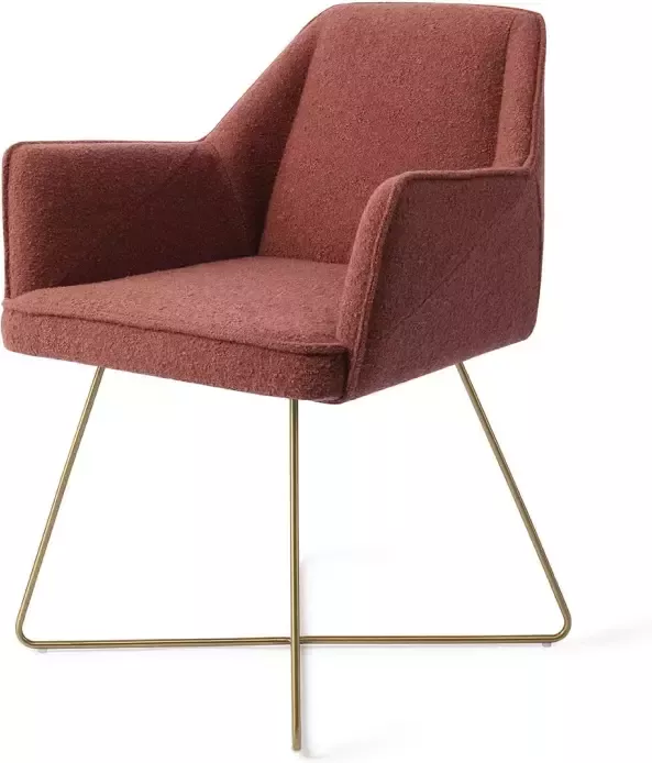Jesper Home Eetkamerstoel 'Tome' Cross Gold Shabby Saffron