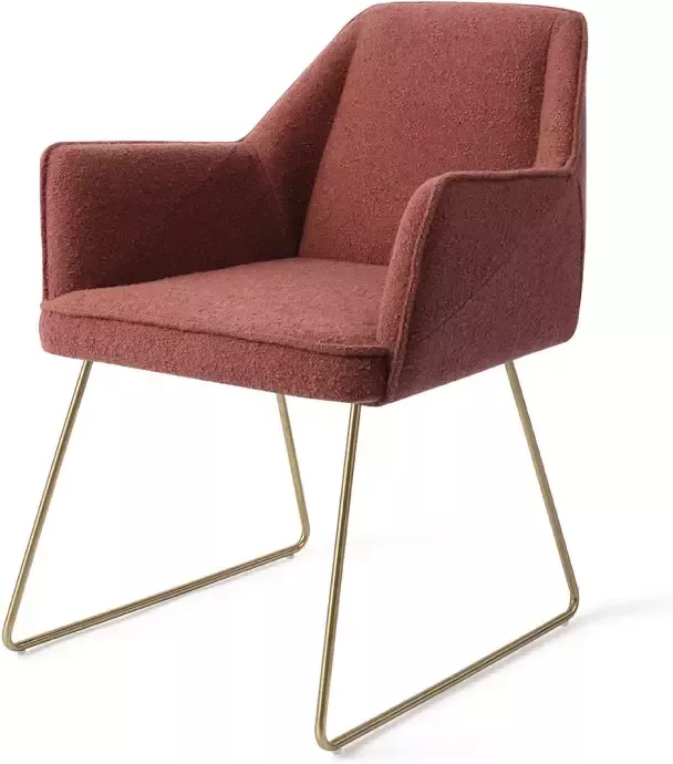 Jesper Home Eetkamerstoel 'Tome' Slide Gold Shabby Saffron