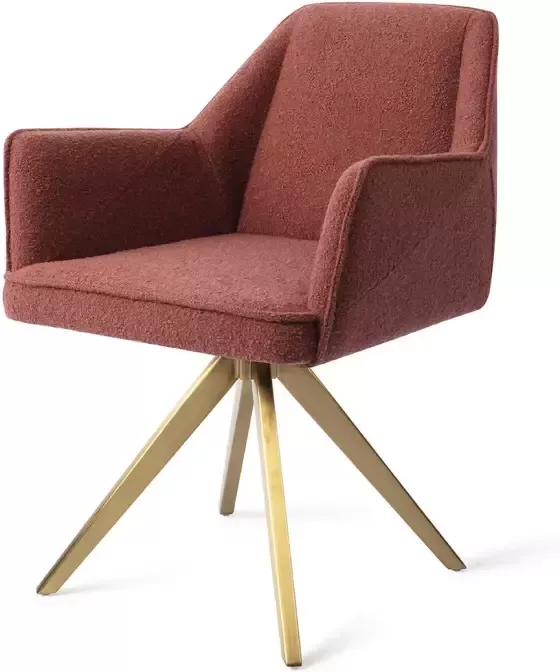 Jesper Home Eetkamerstoel 'Tome' Turn Gold Draaibaar Shabby Saffron