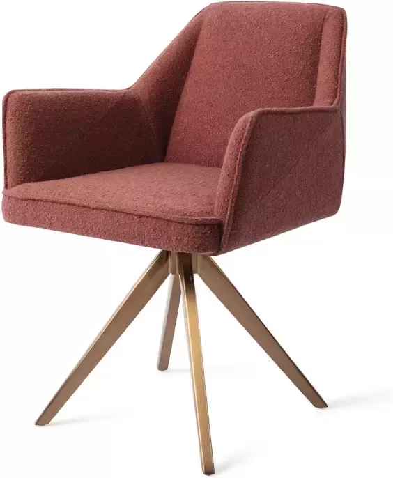 Jesper Home Eetkamerstoel 'Tome' Turn Rose Draaibaar Shabby Saffron