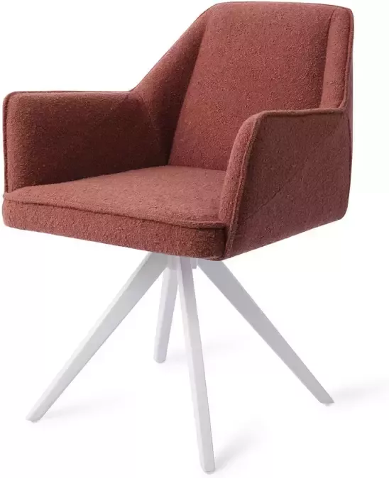 Jesper Home Eetkamerstoel 'Tome' Turn White Draaibaar Shabby Saffron