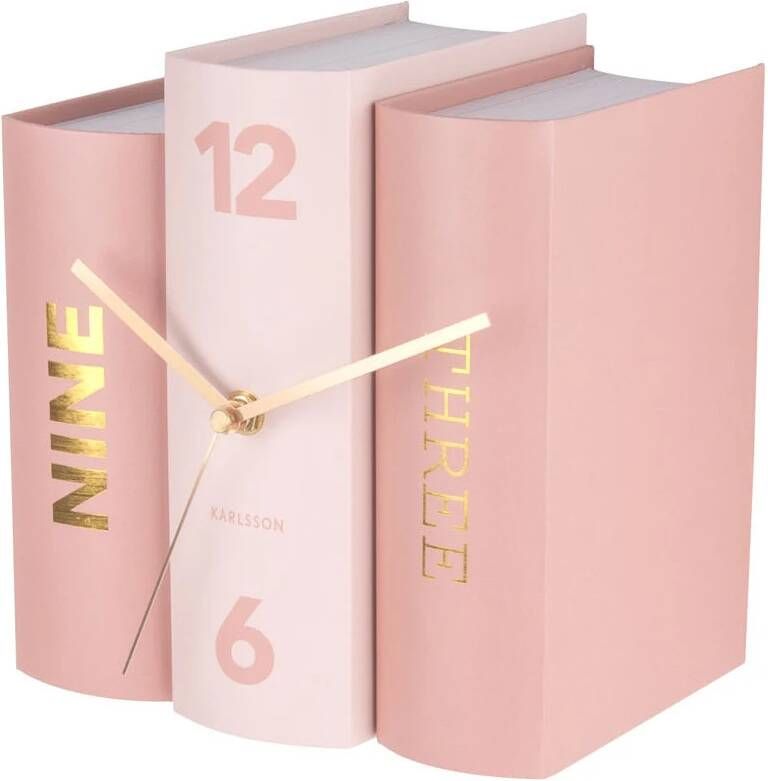 Karlsson Table clock Book pink tones paper 20x15x20cm - Foto 1