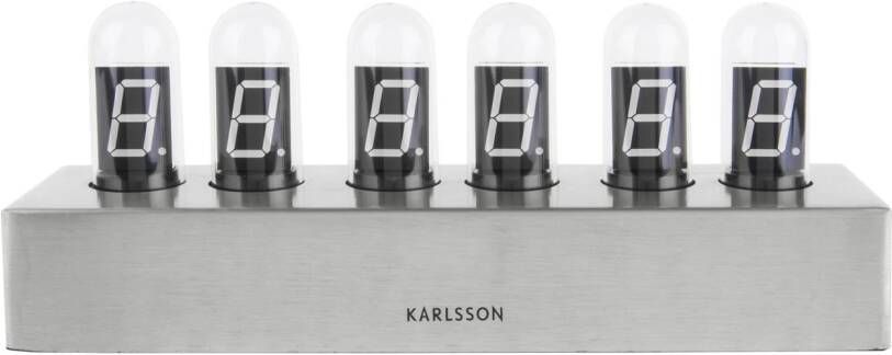 Karlsson Tafelklok Cathode Brushed Staal