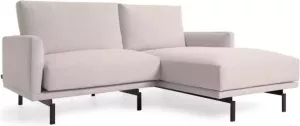 Kave Home 3-zitsbank Galene beige met rechtse chaise longue 214 cm