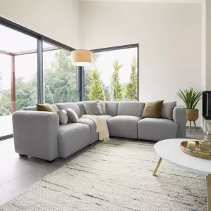 Kave Home 5-zits hoekbank Legara grijs 226 x 226 cm