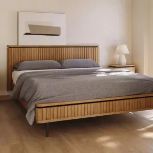 Kave Home Bed Licia Mangohout 160 x 200cm Bruin