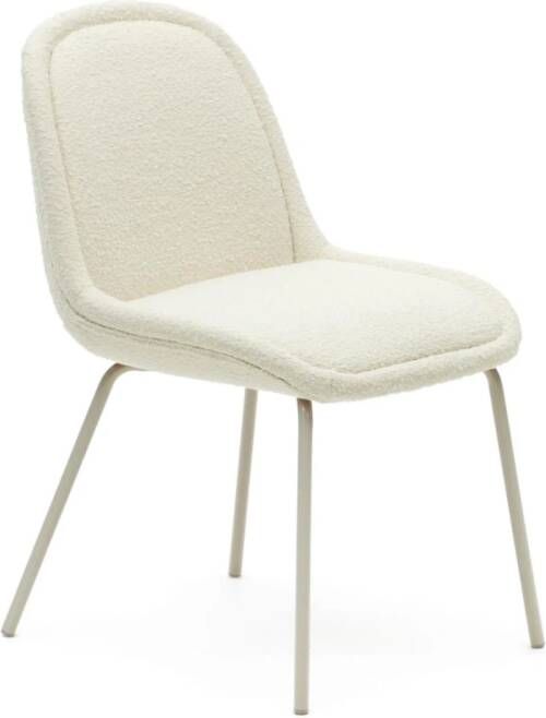 Kave Home Eetkamerstoel Aiminleuning Boucle zonder armleuning