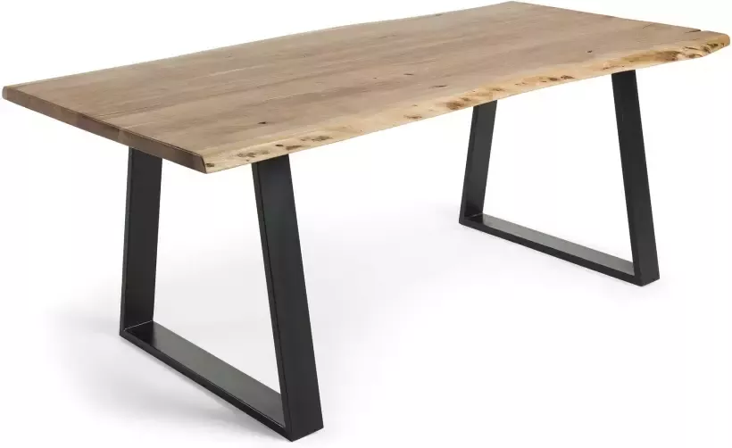 Kave Home Alaia tafel van massief acaciahout met een natuurlijke afwerking 160 x 90 cm (mtk0010)