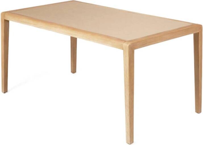 Kave Home Betere tafel in beige polybeton en massief acaciahout 160 - Foto 1