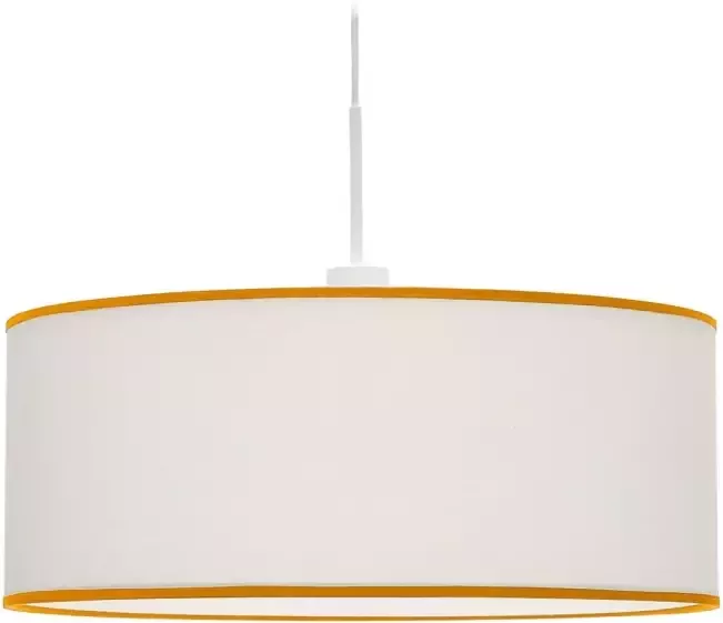 Kave Home Binisalem lampenkap in wit en mosterd Ø 50 cm