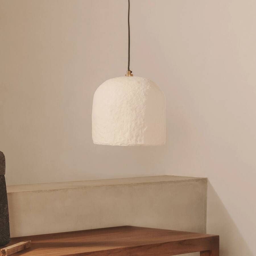 Kave Home Hanglamp Calvia Papier-maché 25cm Wit