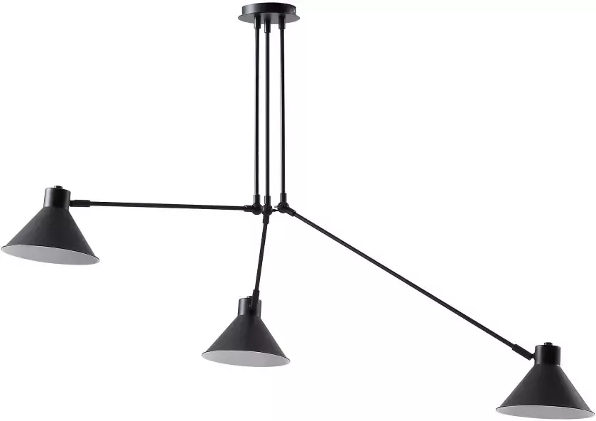 Kave Home Hanglamp Dione 3-lamps zwart