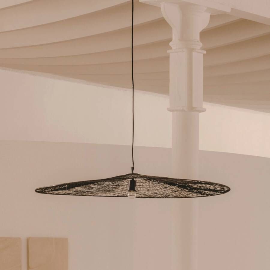 Kave Home Makai-plafondlamp van metaal met zwarte afwerking Ø 100 cm - Foto 1