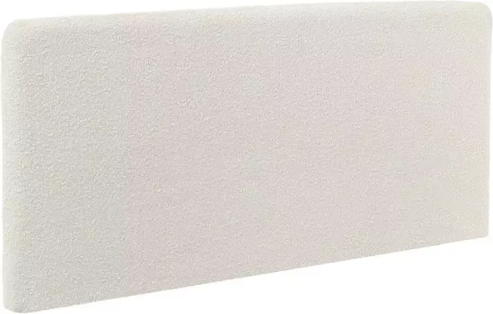 Kave Home Dyla hoofdbord met afneembare hoes in wit fleece voor bedden van 160 cm