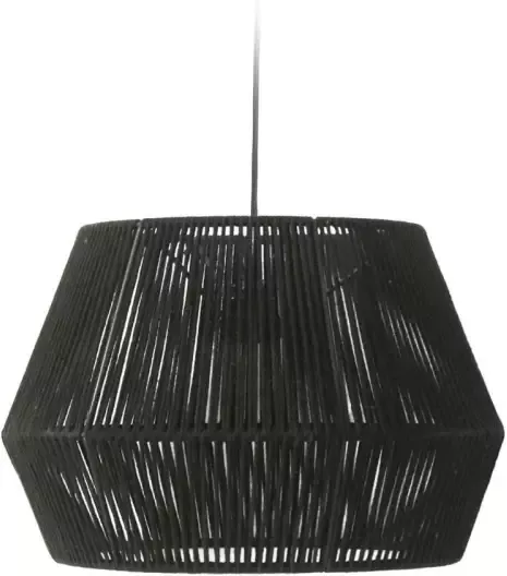 Kave Home Cantia katoenen plafondlamp met zwarte afwerking Ø 36 5 cm