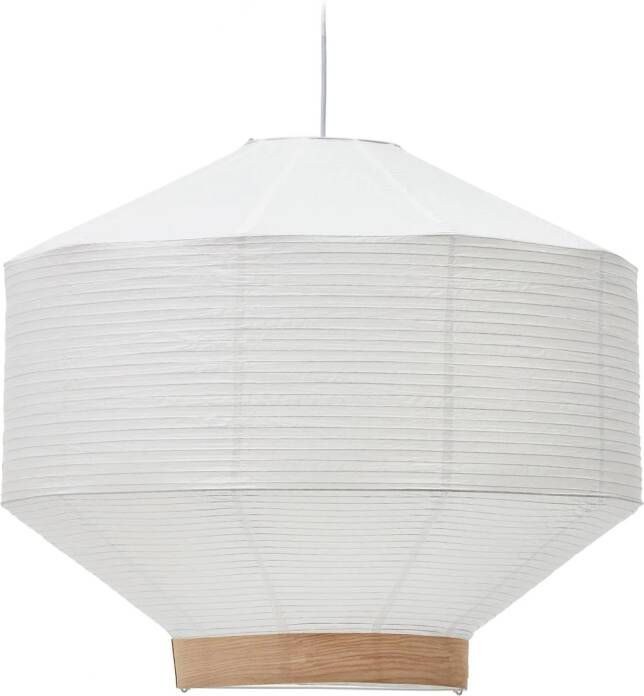 Kave Home Lampenkap Hila voor plafondlamp van wit papier en