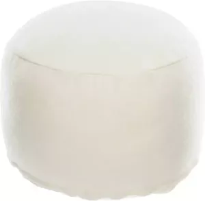 Kave Home Flaminia round pouffe in white Ø 45 cm