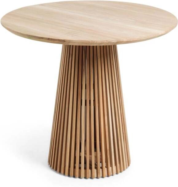 Kave Home Jeanette ronde tafel van massief teakhout Ø 90 cm