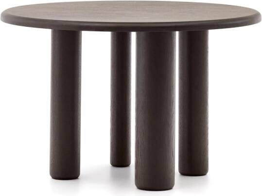 Kave Home Ronde Eettafel Mailen 120cm Donkerbruin