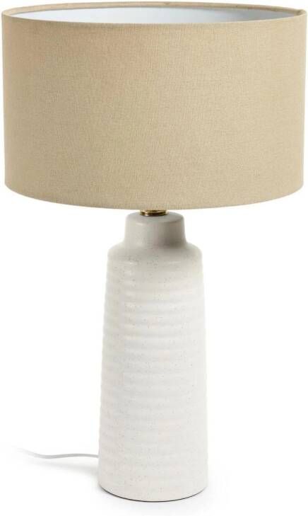 Kave Home Mijal tafellamp in keramiek met witte afwerking - Foto 1