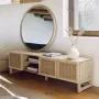 Kave Home Rexit massief en gefineerd mindi houten hoofdeinde met rotan 180 x 50 cm (mtk0211) - Thumbnail 2