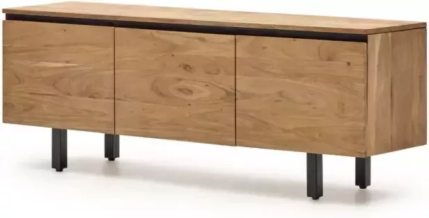 Kave Home Uxue TV-meubel met 3 deuren in massief acaciahout met