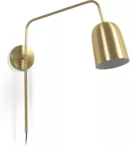 Kave Home Audrie Metalen wandlamp audrie met koperkleurige afwerking