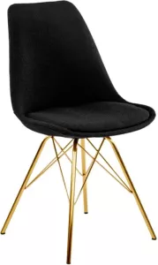 Kick Collection Kick Kuipstoel Jens Zwart Goud Frame