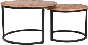 LABEL51 Salontafel Double Set van 2 stuks Rond