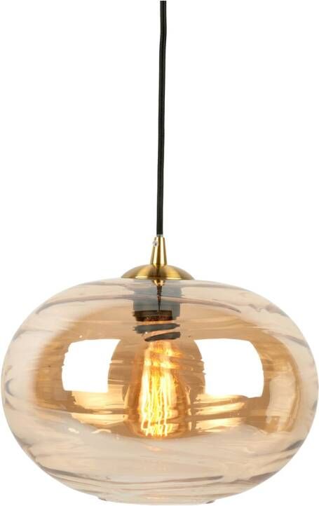 Leitmotiv Pendant lamp Glamour Sphere glass amber brown - Foto 1