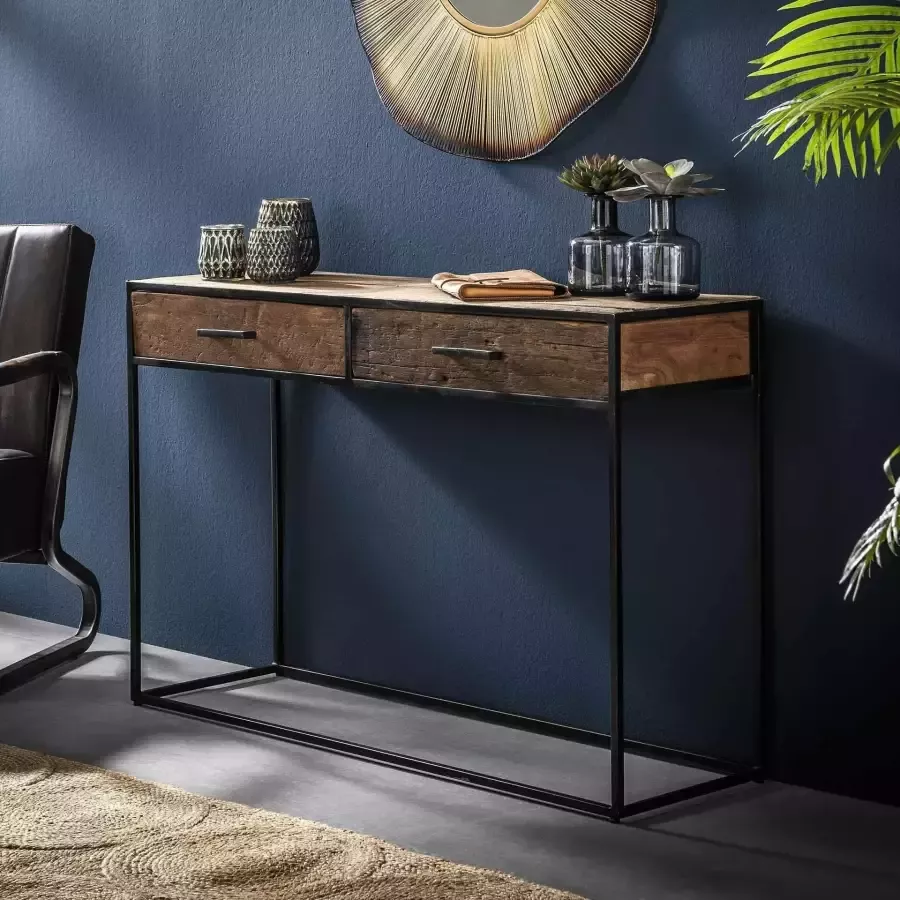 LifestyleFurn Sidetable Tracy 120cm Robuust hardhout