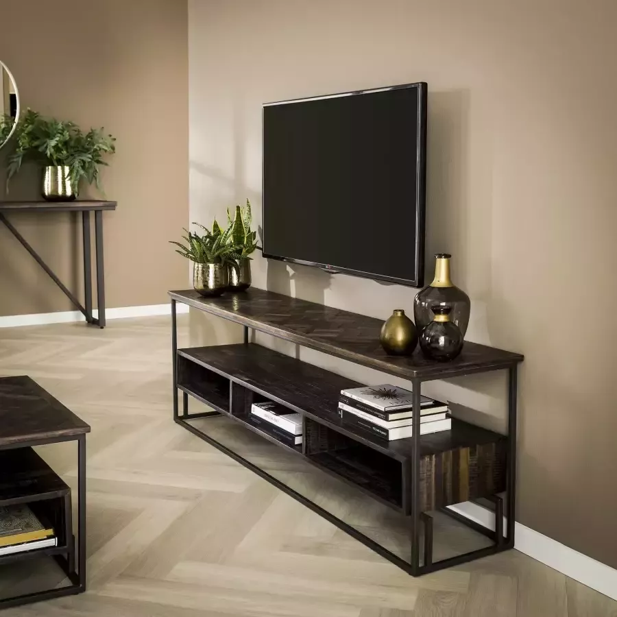 LifestyleFurn TV-meubel Alistair Teakhout 160cm Teakhout brownwash