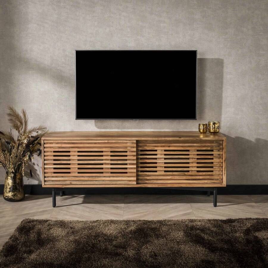 LifestyleFurn TV-meubel Sharolyn Massief Acaciahout 135cm Massief acacia naturel