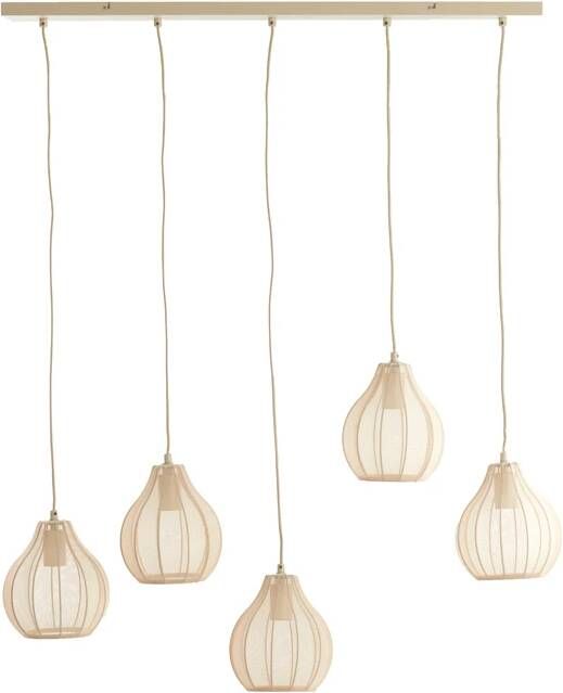 Light & Living Hanglamp Elati 5-lamps Zand