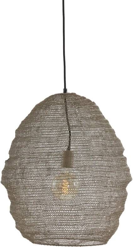 Light & Living Light&living Hanglamp Ø45x60 cm NIKKI gaas taupe