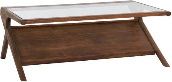 Light & Living Salontafel Yuki Acaciahout en glas 112 x 70cm Bruin - Foto 2