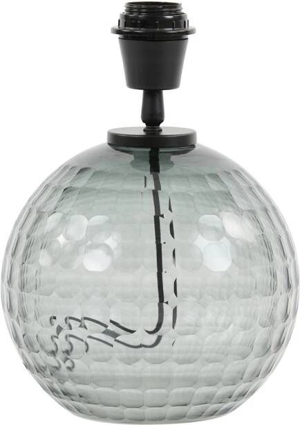 Light & Living Tafellamp Taiki Glas 28cm (excl. kap) Grijs