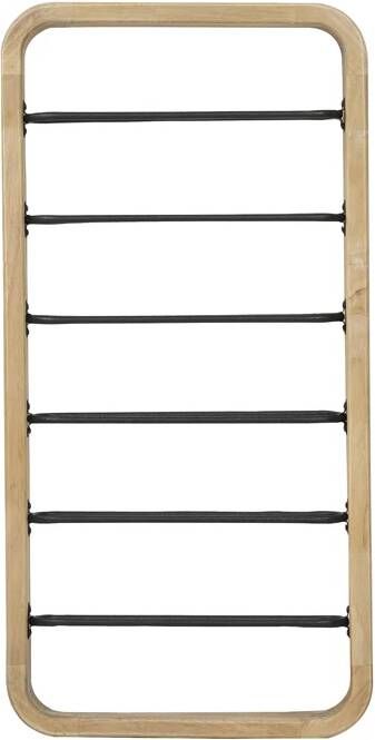 Light & Living Wijnrek Sorrento 80cm donker grijs+hout