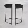 Livingfurn Bijzettafel Kala Mangohout Set van 2 stuks Zwart - Thumbnail 3