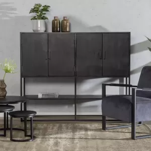 Livingfurn Dressoir Kala 4 deurs 160cm Mangohout