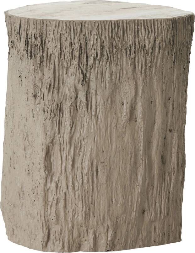 MUST Living Bijzettafel Rocca Versteend hout 39cm Bruin Rond