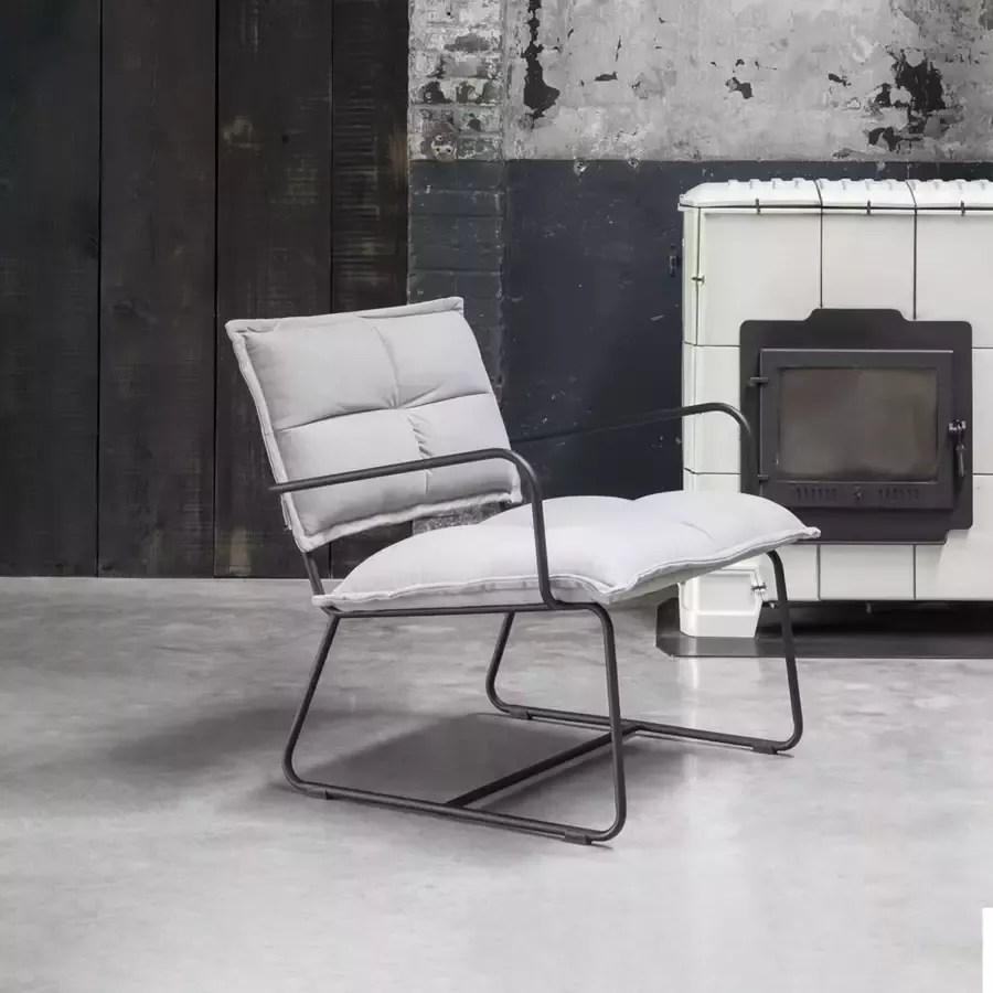 Must Living Lounge chair Hug 75x70x75 cm stonewashed cotton grey - Foto 2