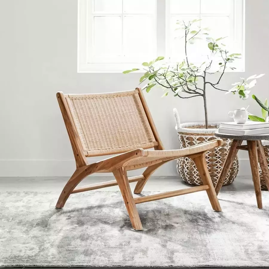 Must Living Lounge chair Lazy Loom Natural 69x65x76 cm teakwood - Foto 1