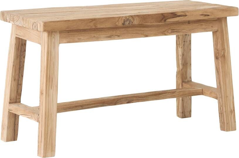 Must Living Bench Trinity Natural 45x80x32 cm natural recycled teakwood with natural cracks