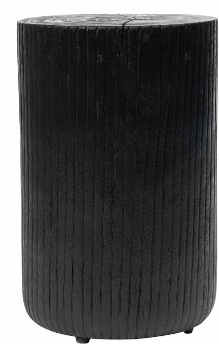 Must Living Stool Bobo 45xØ30 cm suar wood black with natural cracks
