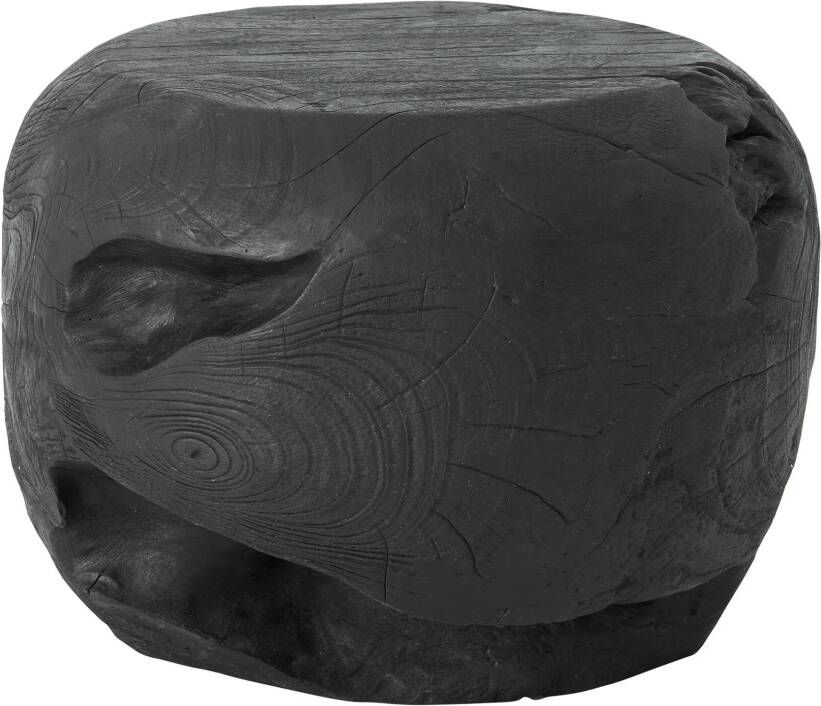 Must Living Coffee table Ball Black ±30xØ40 cm black recycled teakwood with natural cracks