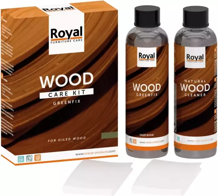 Royal furniture care Oranje Greenfix Wood Care Kit + Cleaner 2x250ml - Foto 2